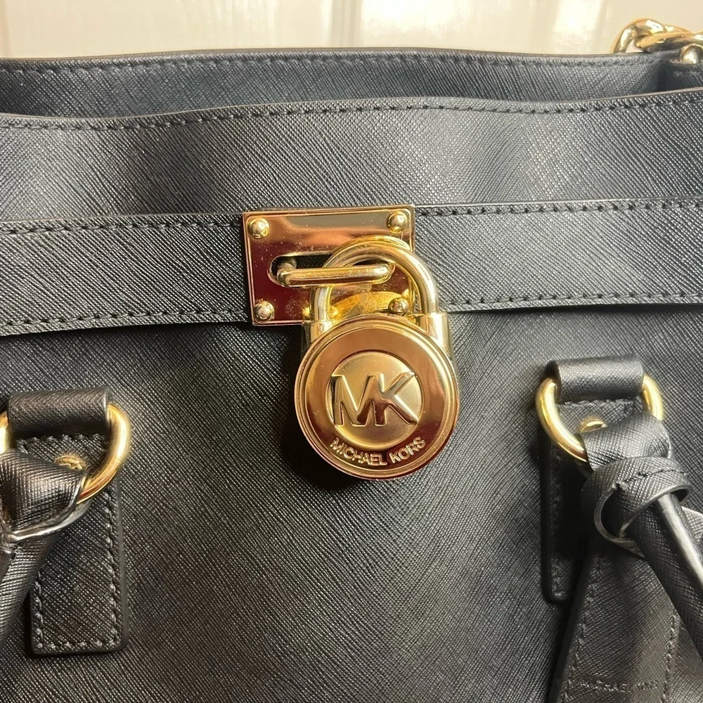 MICHAEL KORS HAMILTON LEATHER SATCHEL - Picture 14 of 15